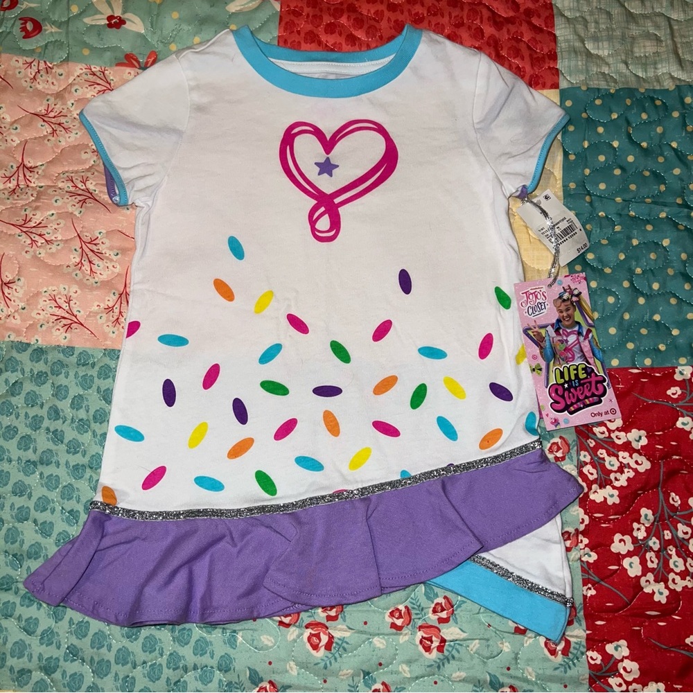Nickelodeon Jojo Siwa Girls Size XS 4 5 New NWT Shirt